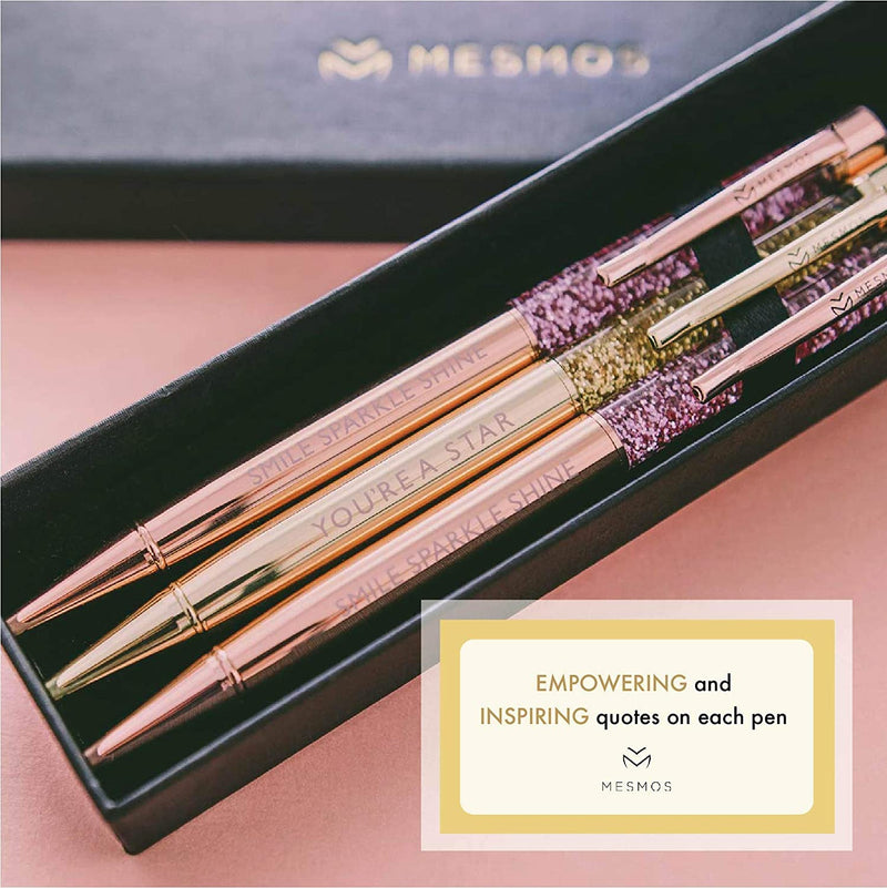 Fancy Pen Set for Women 3 pieces Rose Gold