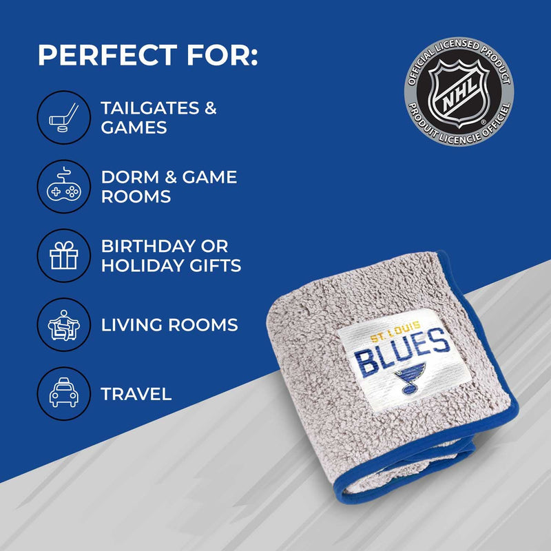 Tampa Bay Lightning Sherpa Blanket - Blue, 60" x 50"