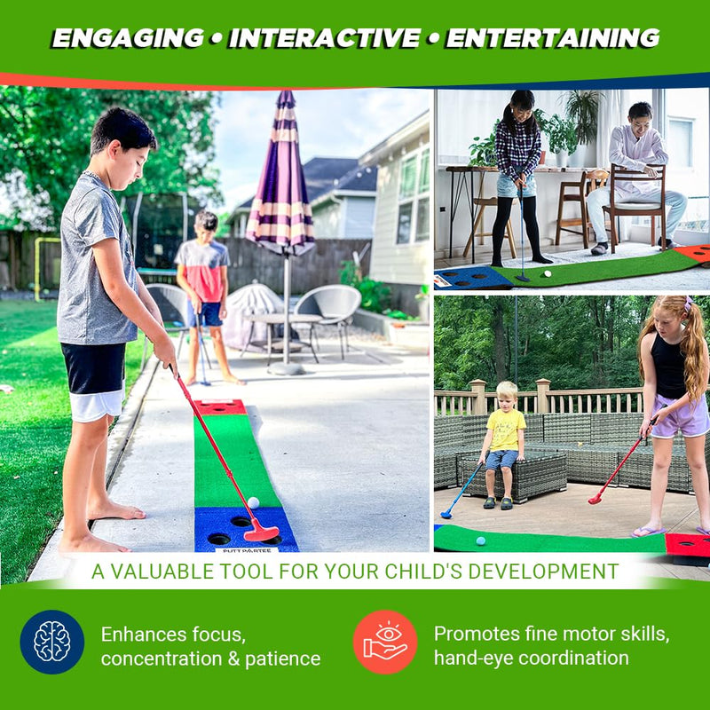 Putt Partee Golf Mat Set for Parties and Outdoor Fun