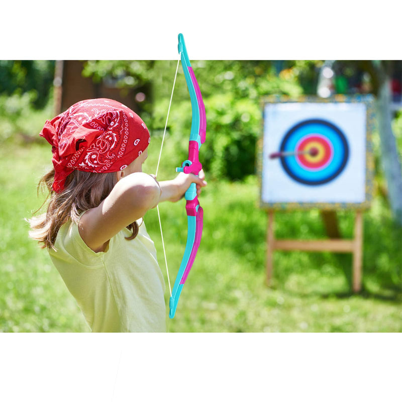 LED Archery Bow Set for Kids with Suction Cup Arrows and Targets