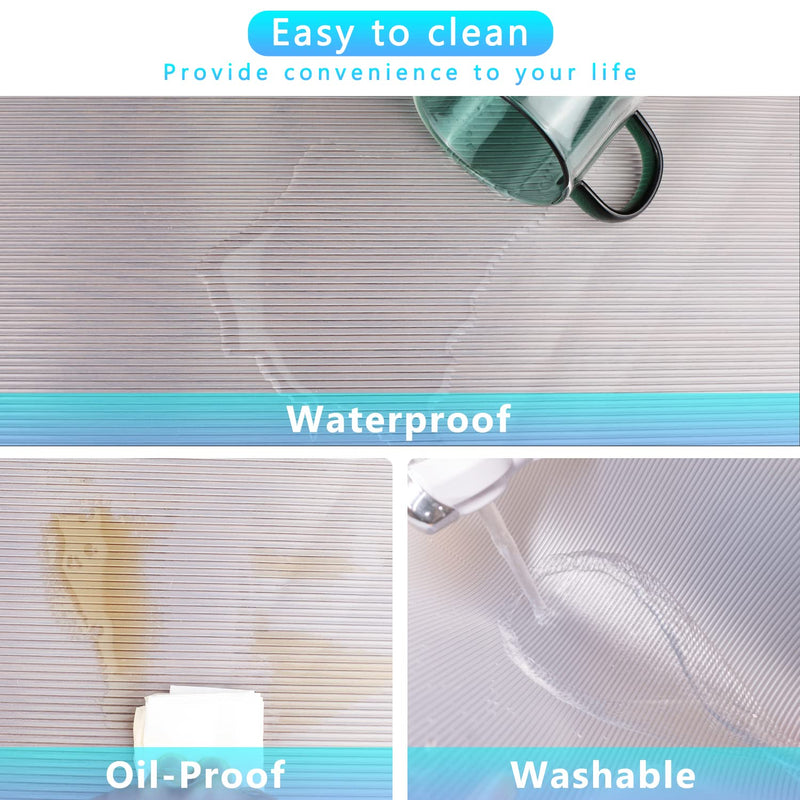 Non-Adhesive Waterproof Shelf Liner for Kitchen Cabinets 24" x 6.56ft