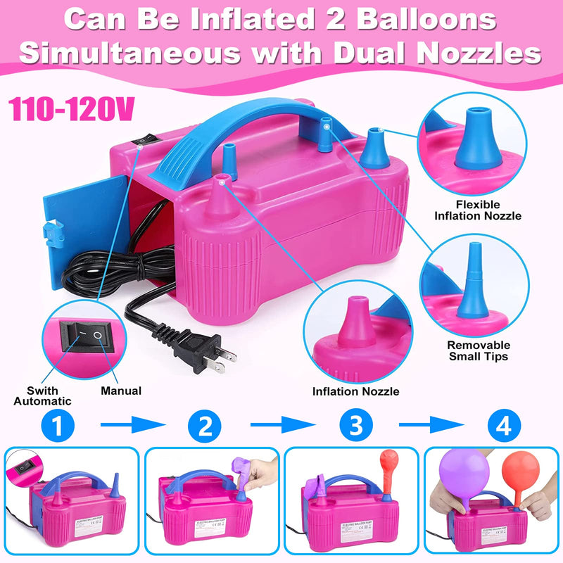 Balloon Arch Kit and Balloon Pump Electric, 10ft Wide Adjustable Balloon Arch Stand