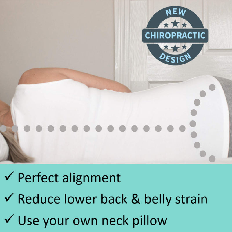 Chiro-Designed Maternity Body Pillow with Cotton Cover