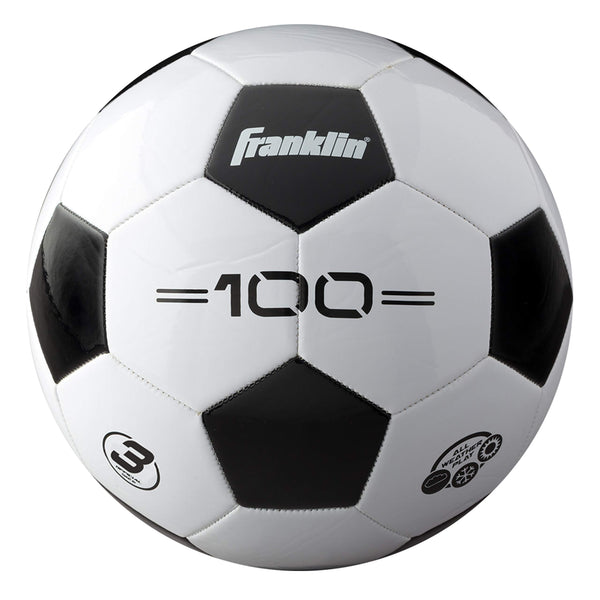 Youth Soccer Ball Size 3 - F-100 White/Black by Franklin Sports