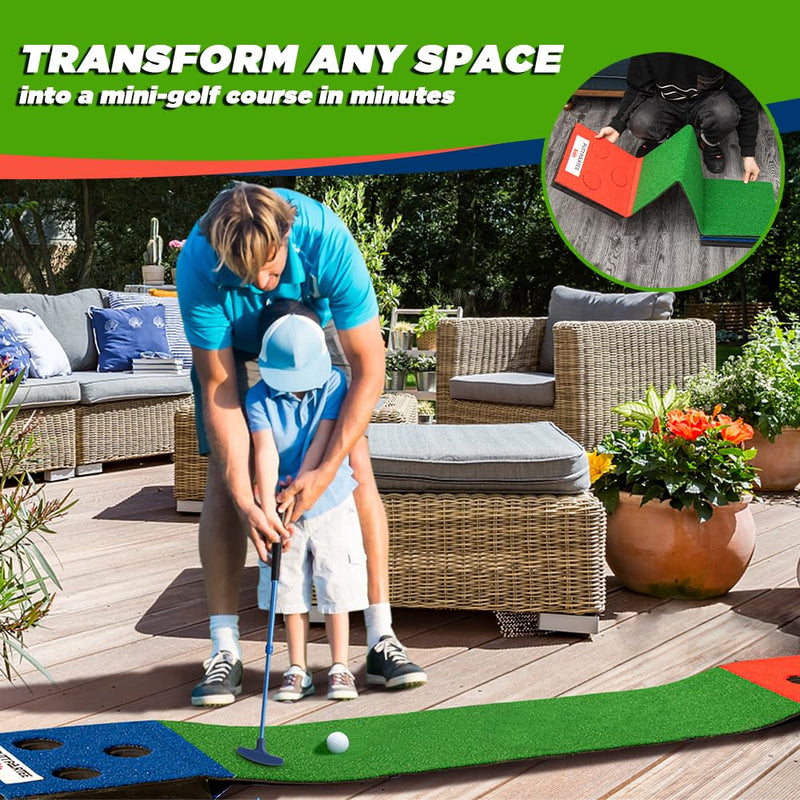 Putt Partee Golf Mat Set for Parties and Outdoor Fun