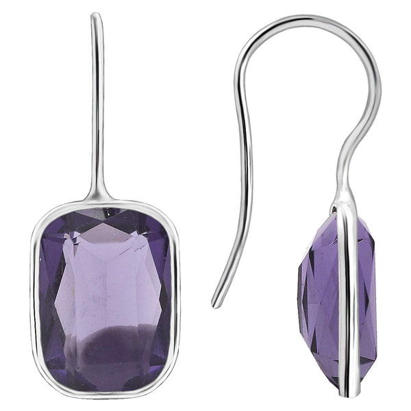 GIVA AVNI 925 Oxidised Silver Royal Purple Earrings Studs For Women & Girls