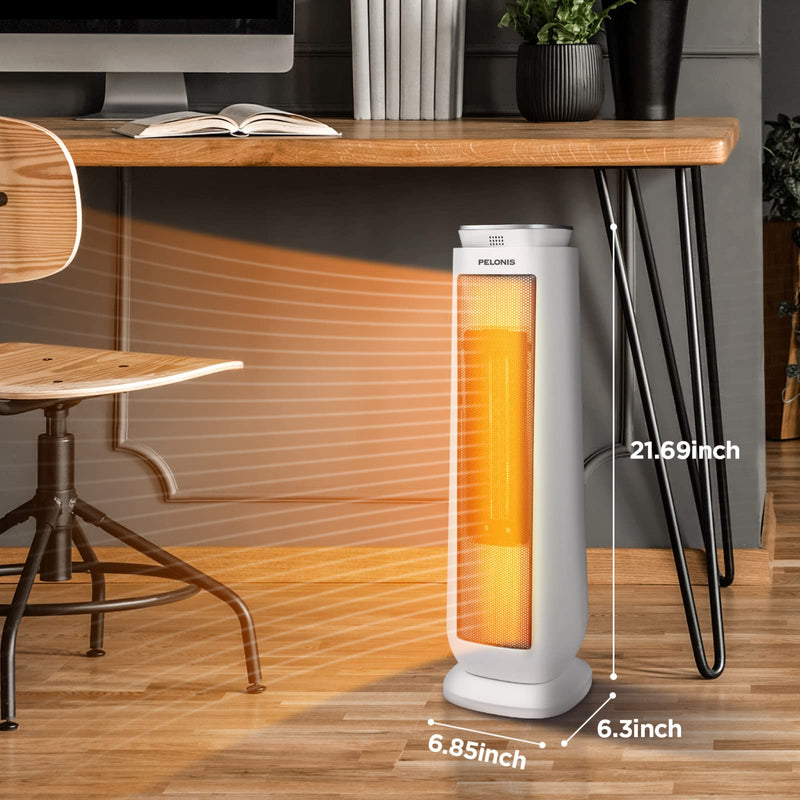 Pelonis 23 Oscillating Ceramic Tower Space Heater with Remote & Thermostat