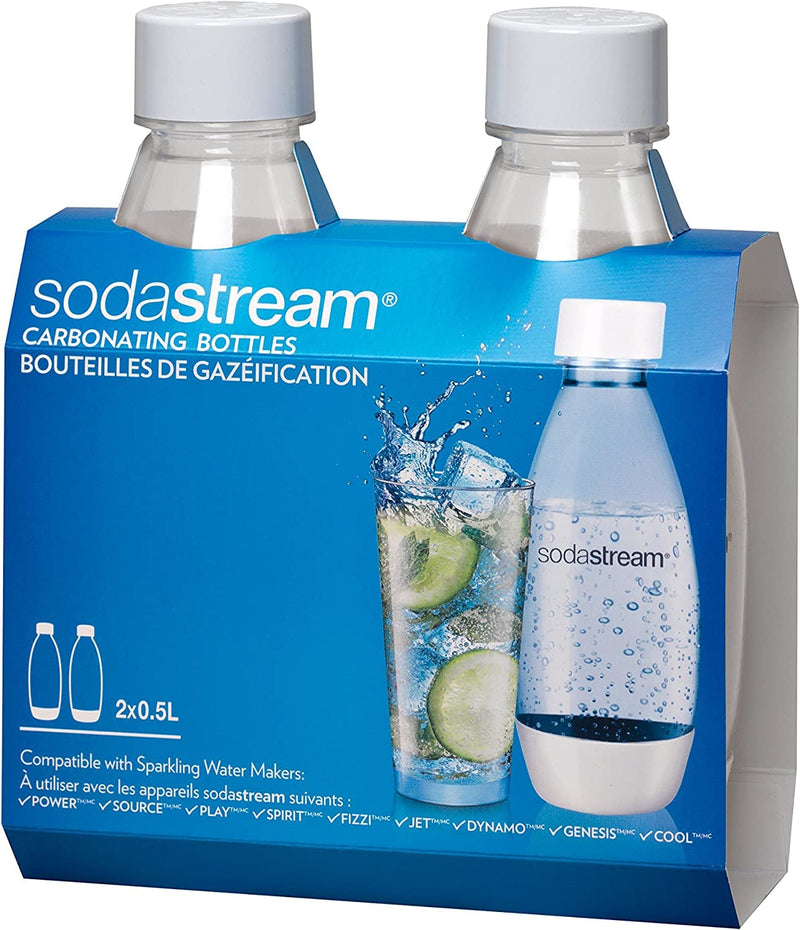 Sodastream 0.5L Carbonating Bottles 2 Pack for Soda Makers