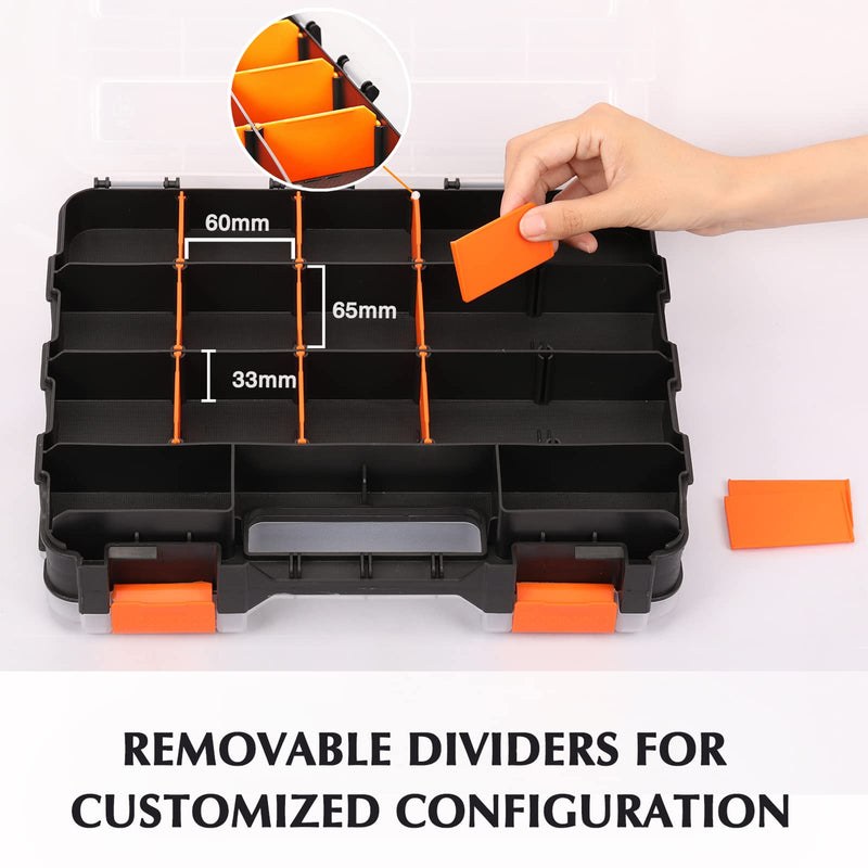 EMENTOL Double Side Tool Organizer with Impact Resistant Polymer and Customizable