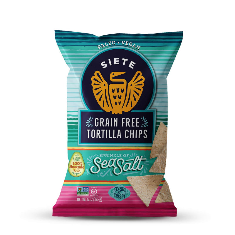 Siete Grain Free Sea Salt Tortilla Chips 5 Oz Bag