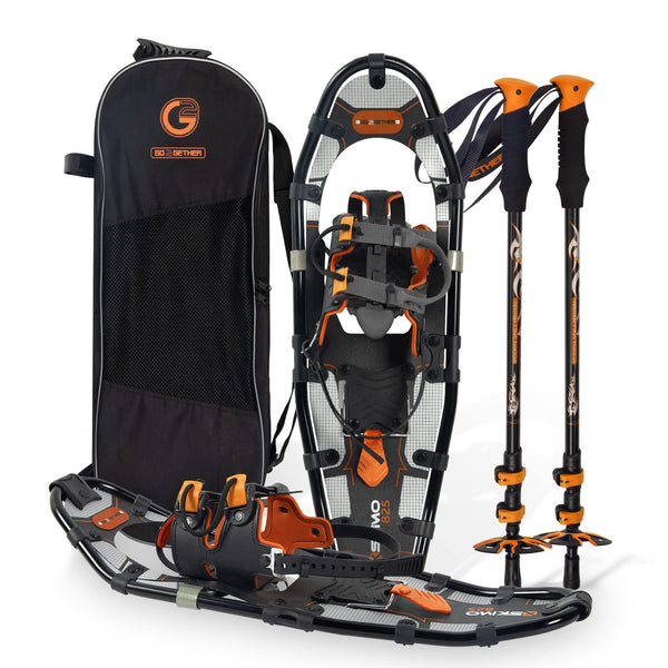 G2 25" Lightweight Snowshoes with Poles and Bag - Orange