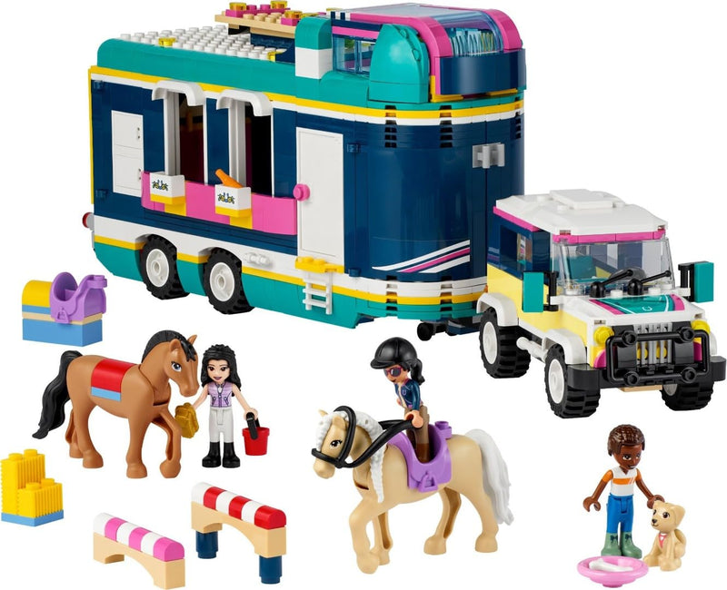 LEGO Friends Horse Show Trailer Playset with Horses & Car