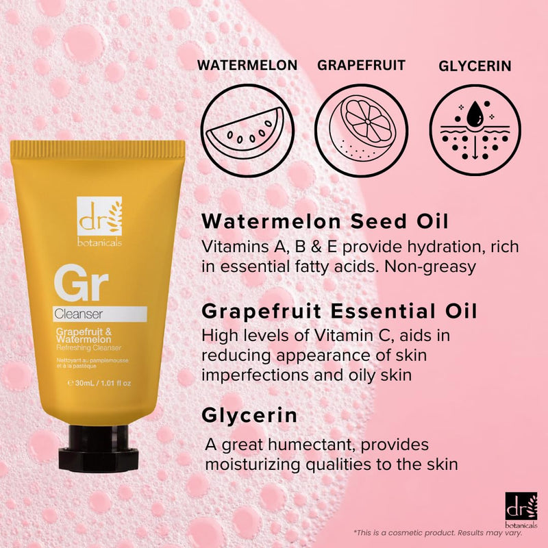 Grapefruit & Watermelon Vegan Facial Cleanser 1.01 Fl Oz