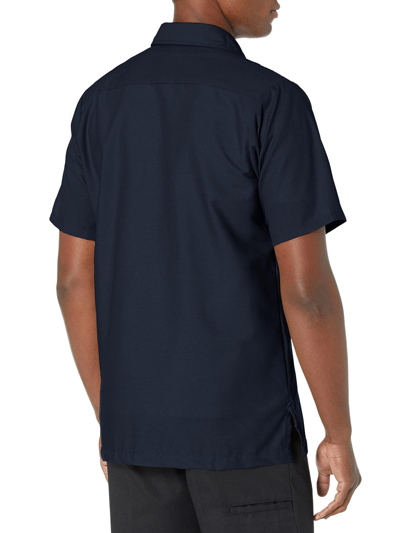 Red Kap Men's Solid Rip Stop Shirt Navy Short Sleeve Large