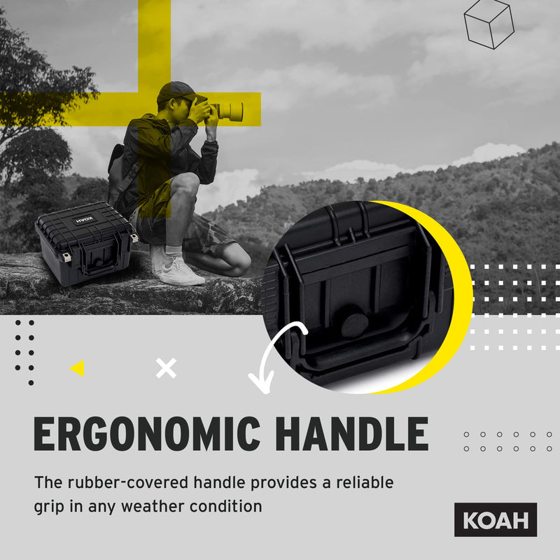 Knox Gear Koah Weatherproof Hard Case with Customizable Foam 10 x 9 x 7 Inch