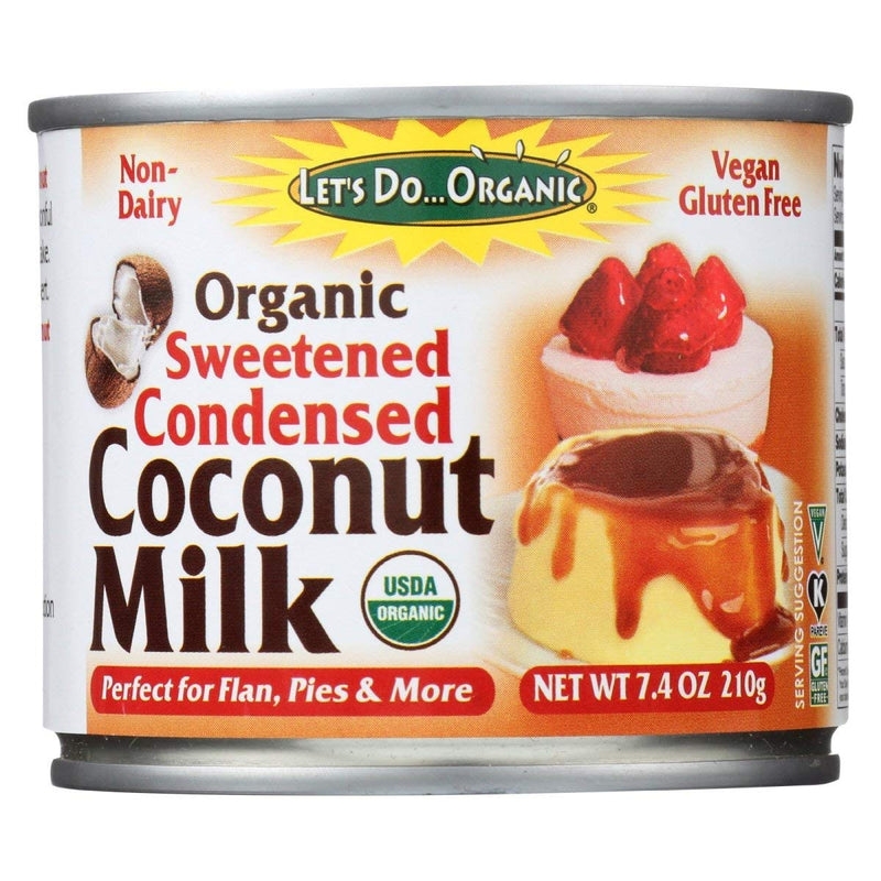 Let's Do Organic Sweetened Condensed Coconut Milk 7.4 Ounce Pack of 6