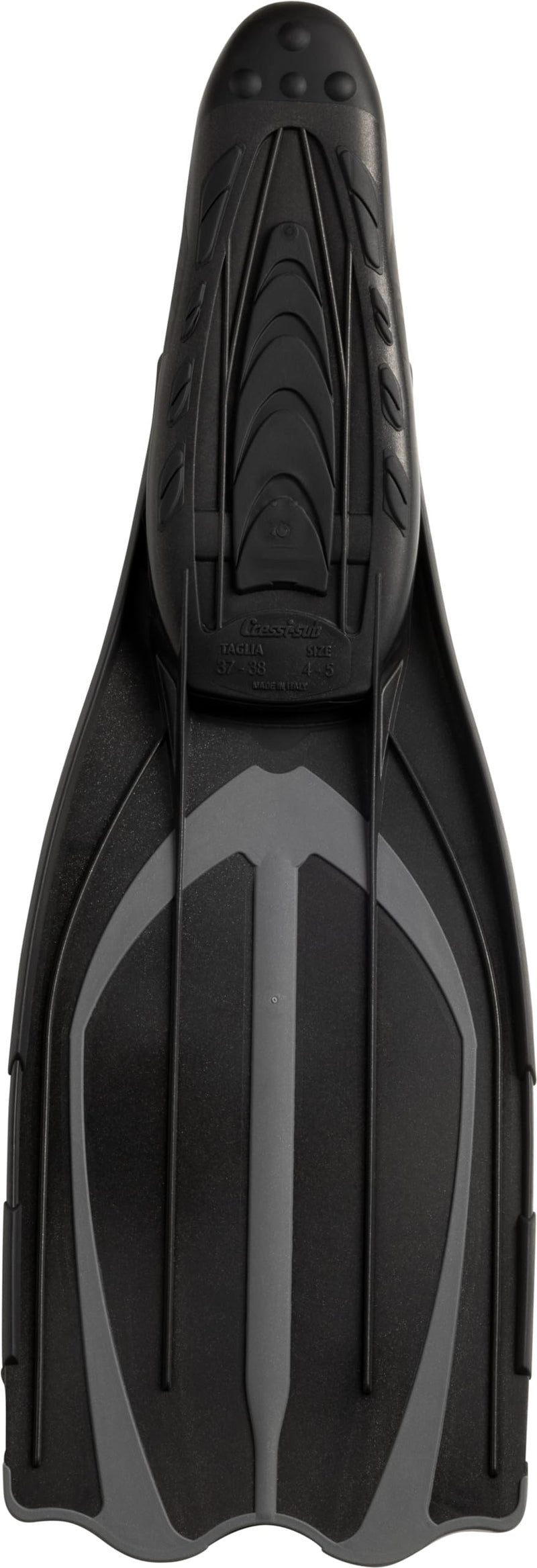 Cressi Pluma Snorkeling Fins Black/Silver Size 43/44