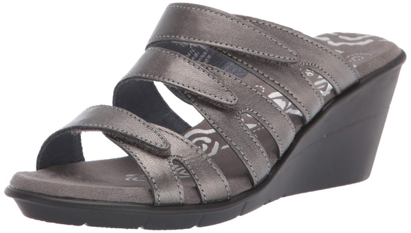 Propét Women's Lexie Wedge Slide Sandal Silver 7 2e Us Pair of Shoes