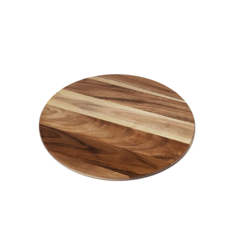 20" Acacia Wood Lazy Susan Turntable for Dining & Kitchen