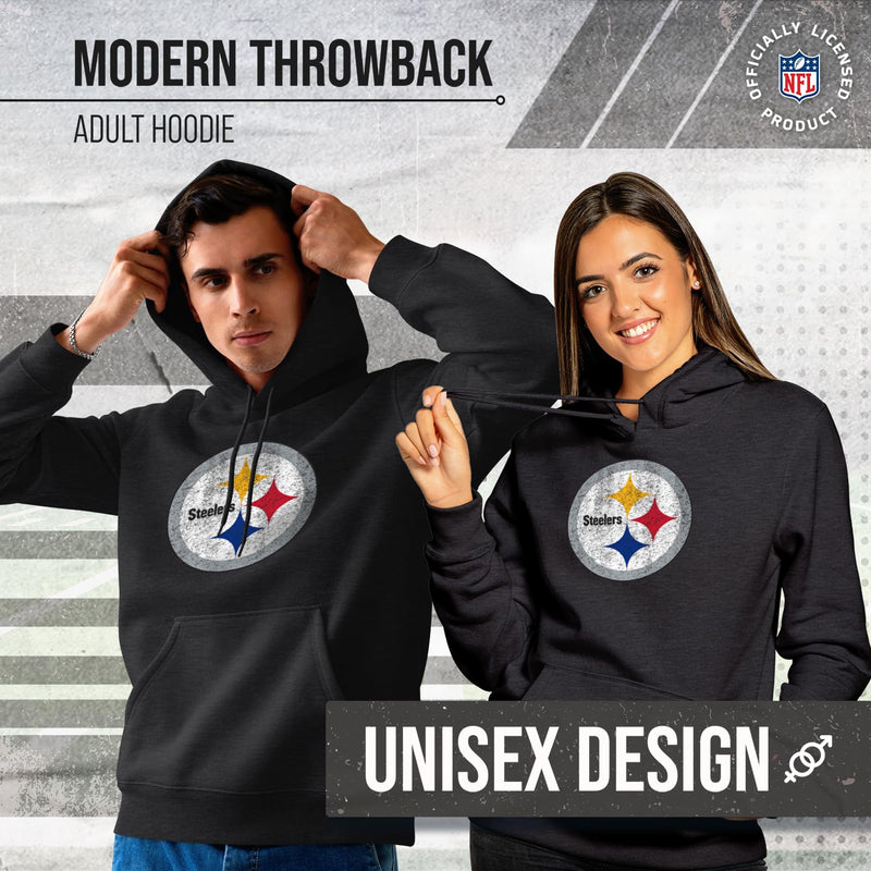 Medium Team Fan Apparel Steelers Throwback Hoodie