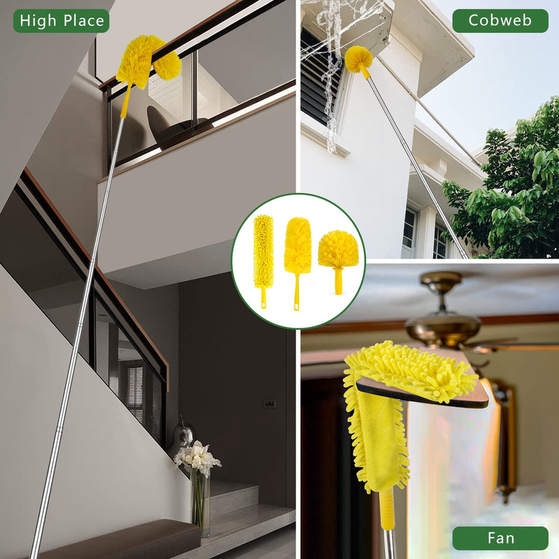 17-Foot Extendable High Reach Microfiber Duster Kit With Pole