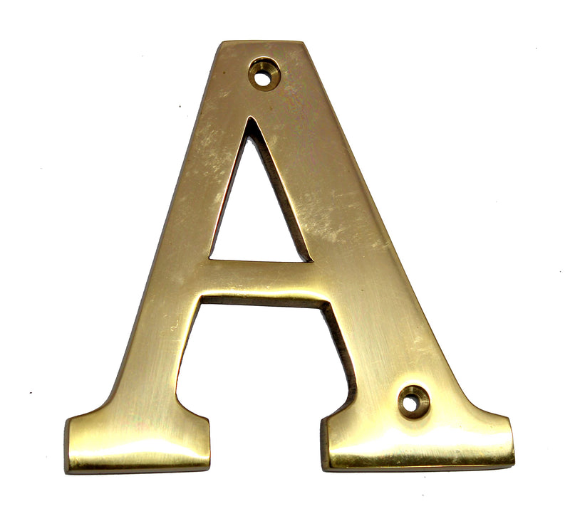 eSplanade Brass House Hotel Door Name Alphabets - Wall Door Plaque Alphabet Letter - Golden - 4" Inches ("A" Alphabet - 4") ("A" Alphabet - 4")