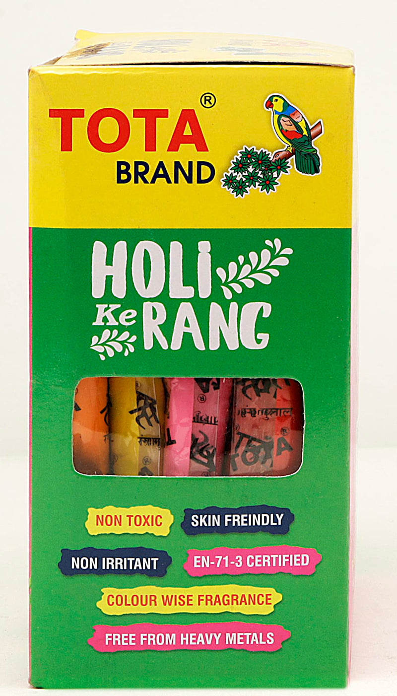 Tota Holi Ke Rang 5 Shades of Gulal Holi Colours Gift Box 375g Nontoxic