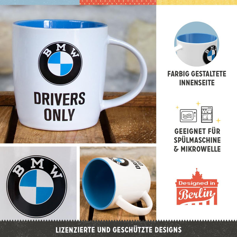 BMW Drivers Only Nostalgic Retro 11.2 Oz Ceramic Coffee Mug