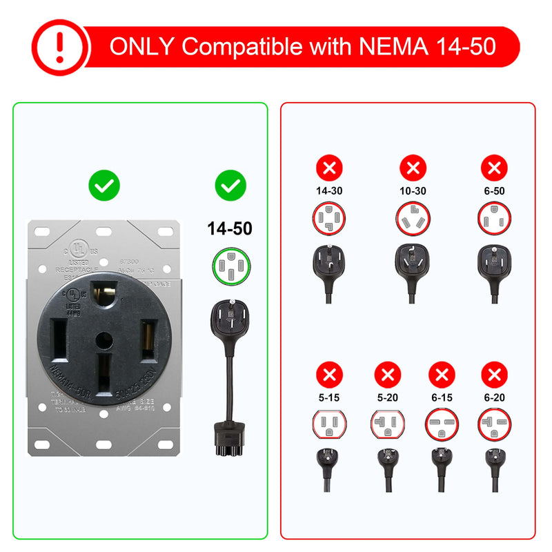 50 Ft 50 Amp RV/EV Extension Cord NEMA 14-50 Plug - Blue