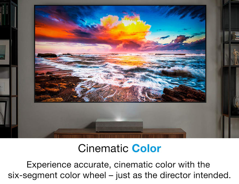 Optoma CinemaX P2 4K UHD Laser Projector with Smart Features and Soundbar