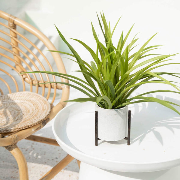 Velener 15" Artificial Spider Plant with Stand for Indoor Outdoor Decor