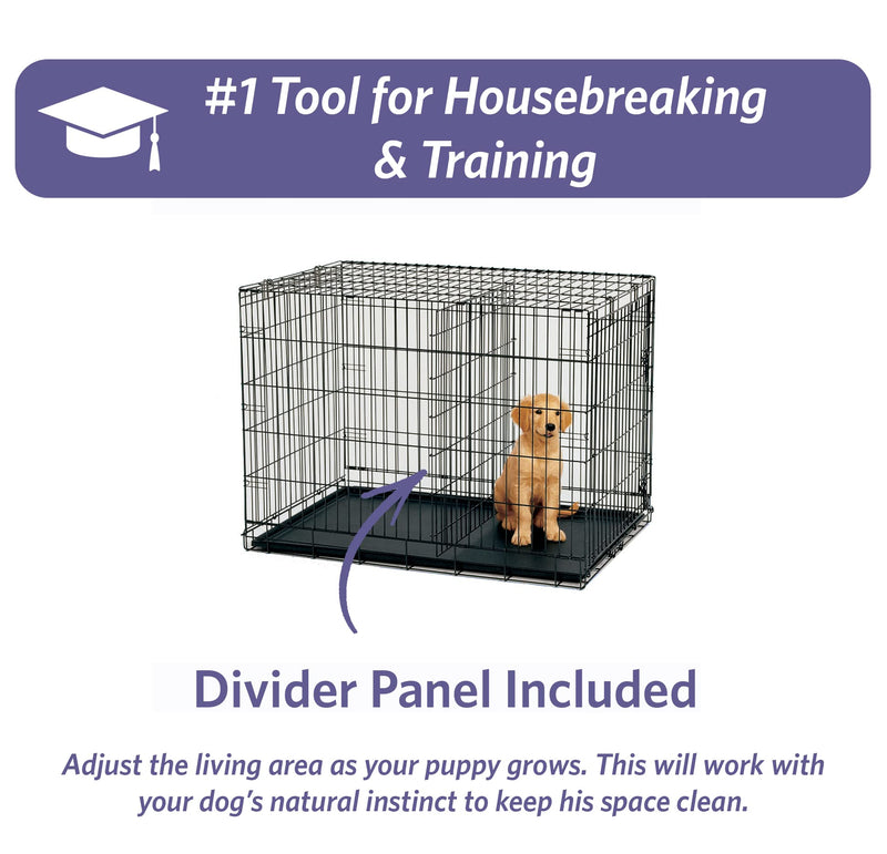 Midwest Homes Icrate Dog Crate Leak Proof Pan Divider Panel Patented Features