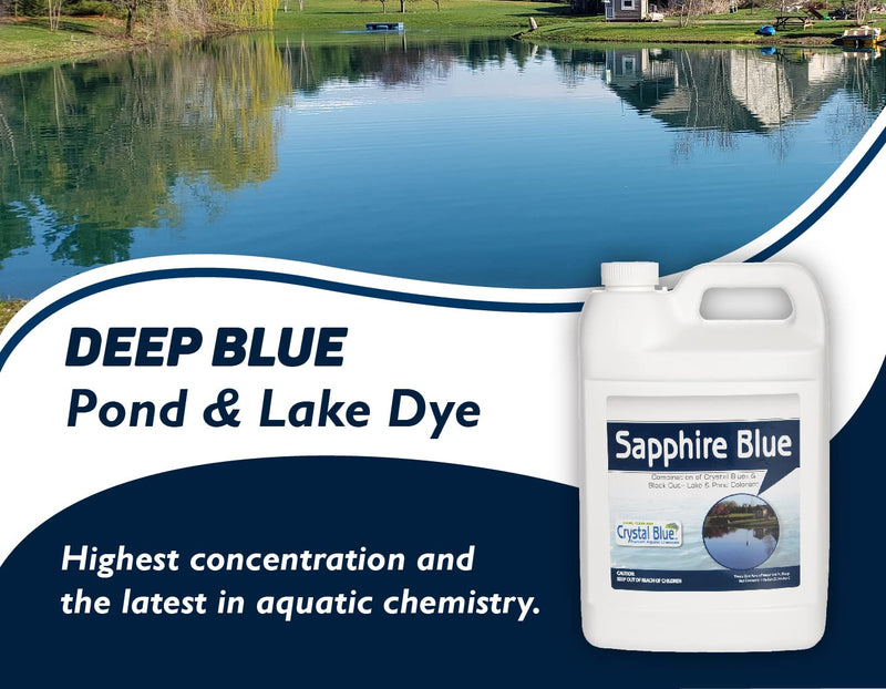 Sapphire Blue Lake & Pond Colorant - Environmentally Friendly - 1 Gallon