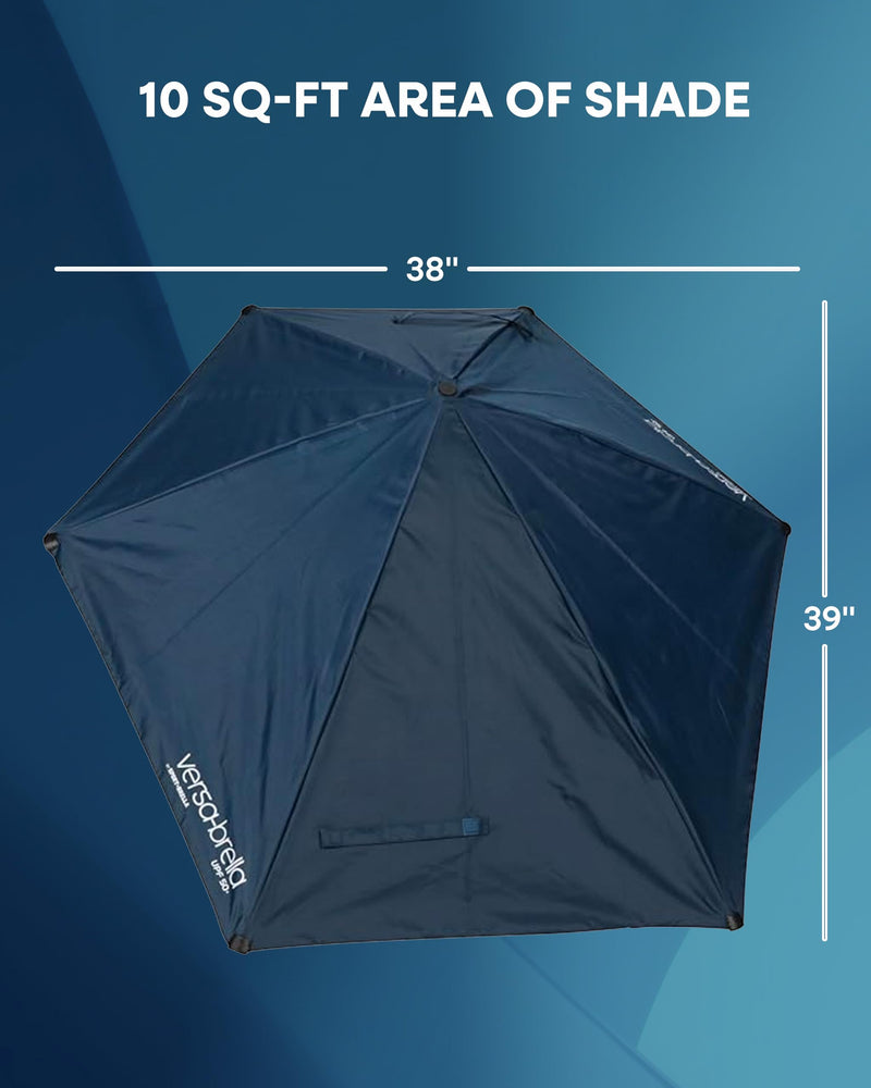 UPF 50+ Adjustable Versa-Brella with Secure Clamp & Carry Case