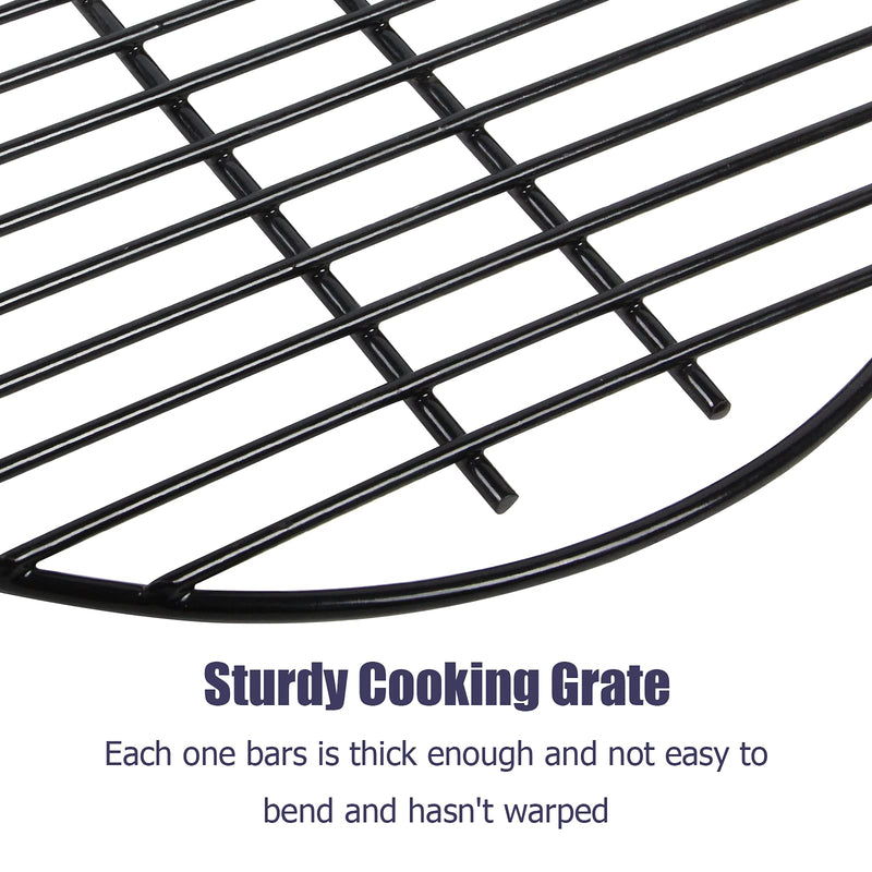 Round Porcelain Coated Grill Grate for 15.5" Ceramic Grills