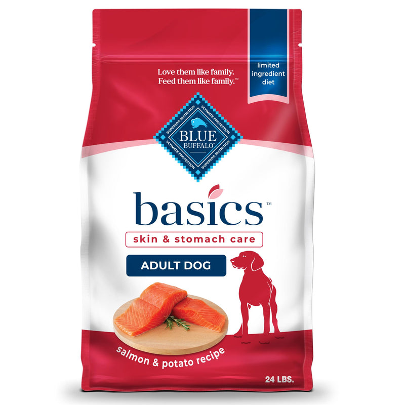 Blue Buffalo Basics Adult Dog Food, Salmon & Potato, 24-lb Bag