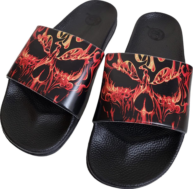 Spiral Skull Blast Slides Athletic Sandals Small Pair of Shoes