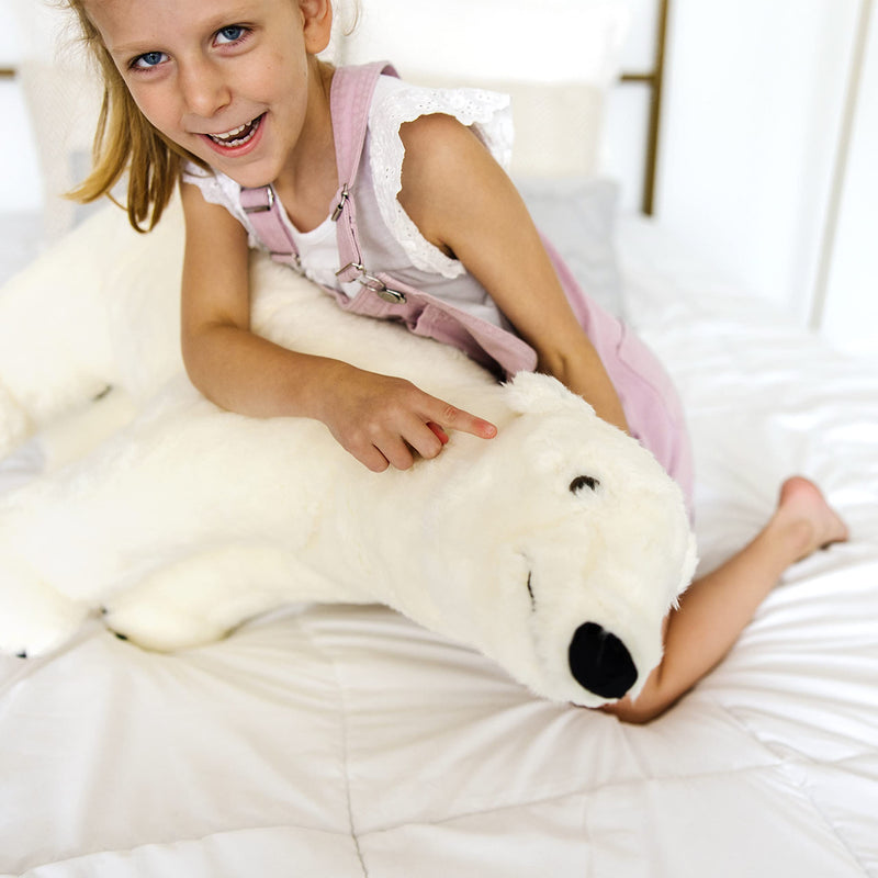 Melissa & Doug Giant Polar Bear Plush Toy - 34" Realistic Stuffed Animal