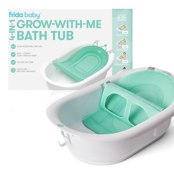 4 in 1 Grow With Me Baby Bathtub with Removable Bath Seat & Backrest Green