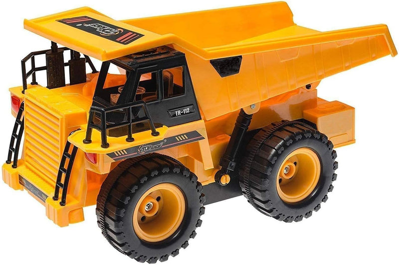 Top Race Remote Control Dump Truck 5 Channel RC Construction Vehicle for Kids