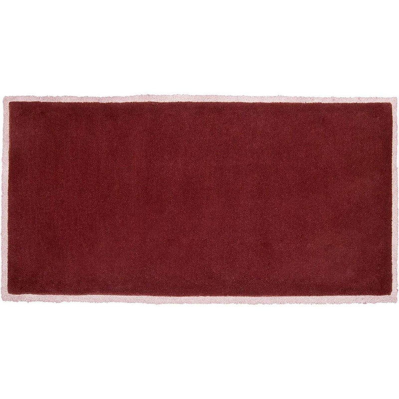 Minuteman Rectangular Wool Hearth Rug 44 x 22 Plum Wine