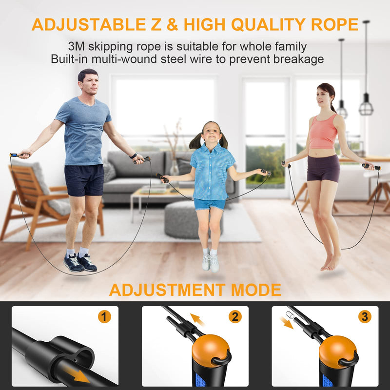 Digital Smart Jump Rope with Adjustable Length and HD LED Display