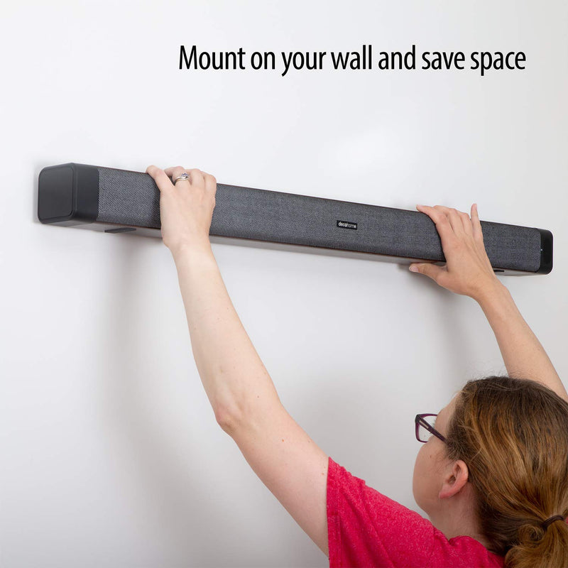 Deco Home 60W Soundbar with Dual Subwoofers and Multi-Input Connections