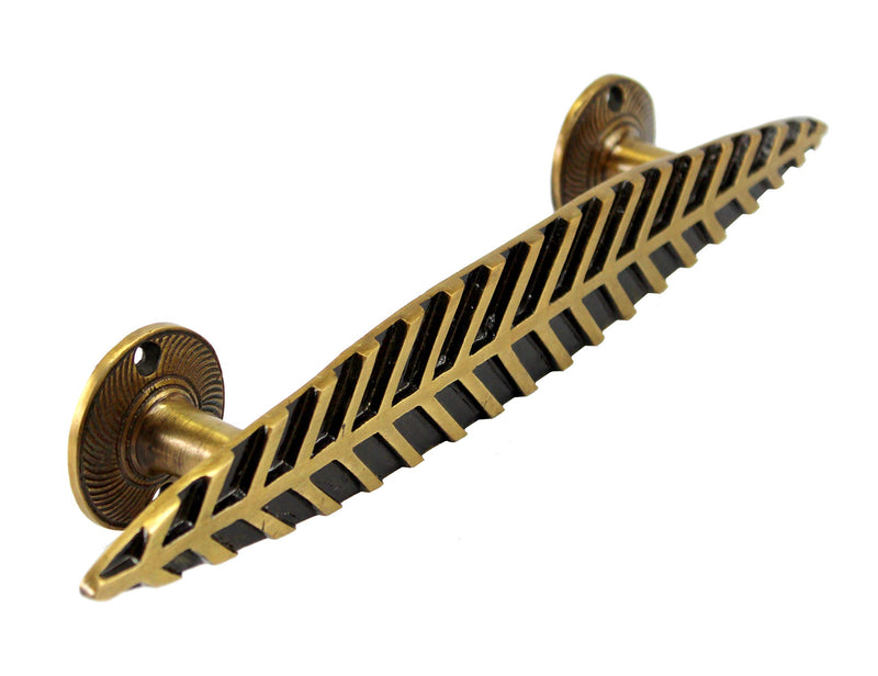 Esplanade Brass Designer Handle Home Decor Brass Door Pulls Leaf