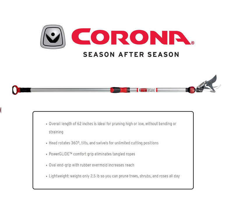 Corona SwivelCut Long Reach Pruner - 62 Inch Ergonomic Design