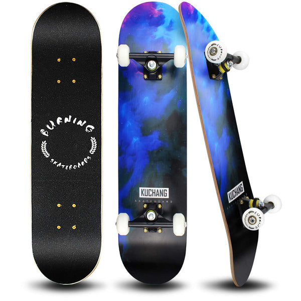 PHOEROS 31'' Blue Maple Skateboard for Youths and Beginners