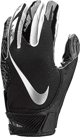 Men Nike Vapor Jet 5.0 Football Gloves Black Size Small Black Silver