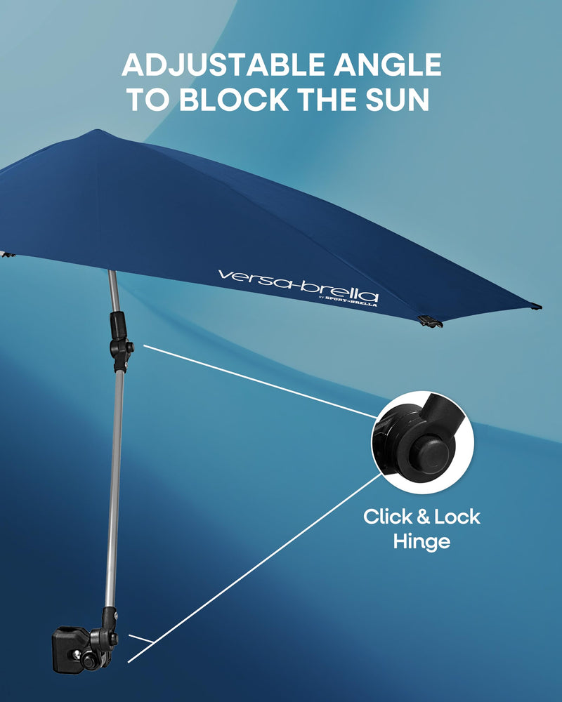 UPF 50+ Adjustable Versa-Brella with Secure Clamp & Carry Case