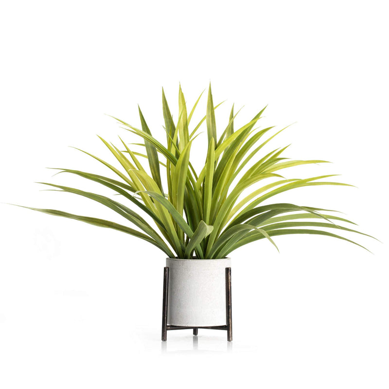 Velener 15" Artificial Spider Plant with Stand for Indoor Outdoor Decor