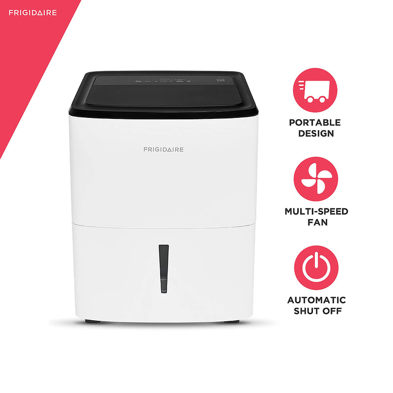 Frigidaire 35 Pint Dehumidifier With Washable Filter & Custom Humidity Control White